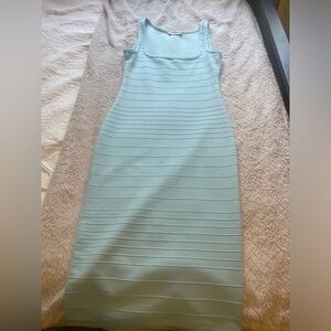 Women’s long blue fitting dress